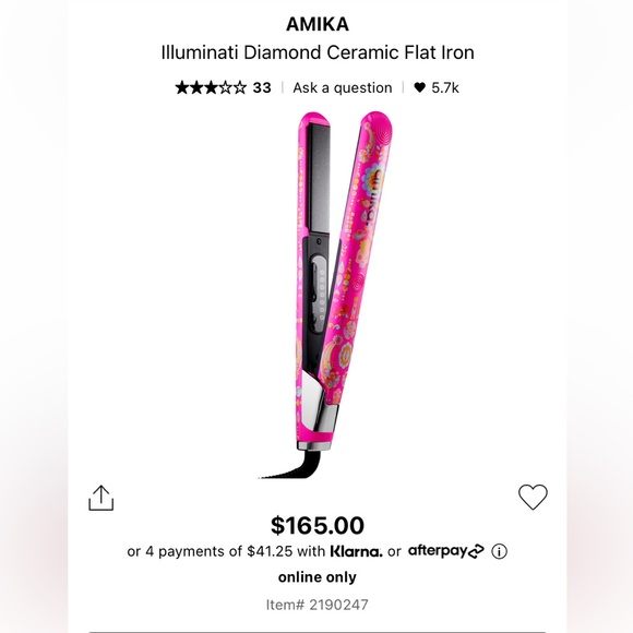 Amika Ceramic Hair Straightener - Picture 6 of 9